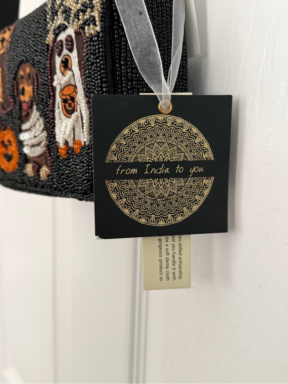 TJX Beaded Halloween Dog Clutch Anthropologie TJMaxx Marshalls - Picture 2 of 6
